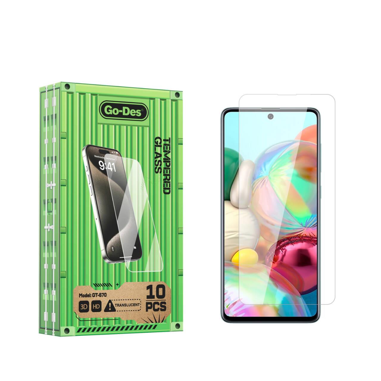 Galaxy A71 Go Des Parmak İzi Bırakmayan 9H Oleofobik Bom Glass Ekran Koruyucu