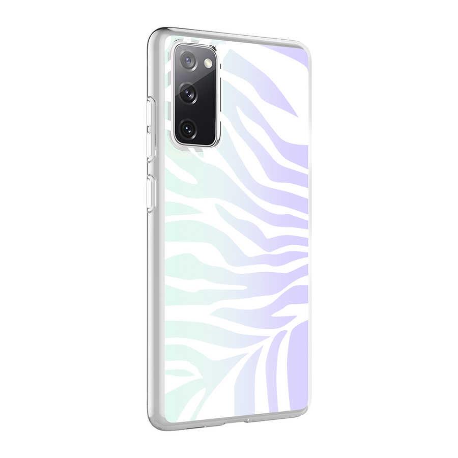 Galaxy S20 FE Kılıf Zore M-Blue Desenli Kapak