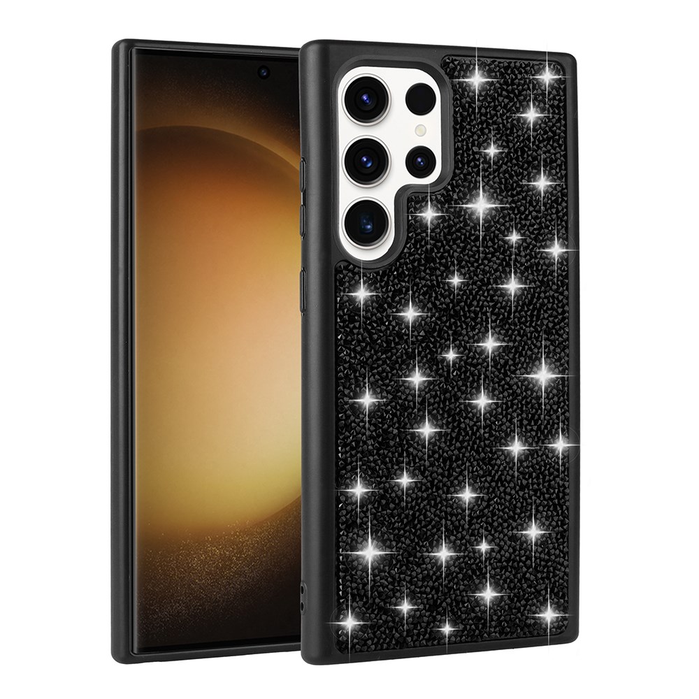 Galaxy S22 Ultra Kılıf Parlak Taşlı Tasarım Zore Pırlanta Kapak