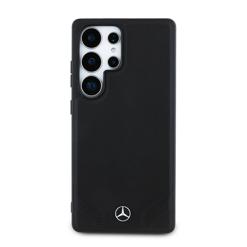 Galaxy S25 Ultra Kılıf Mercedes Benz Orjinal Lisanslı M-safe Şarj Özellikli Deri Dizayn Sade Kapak