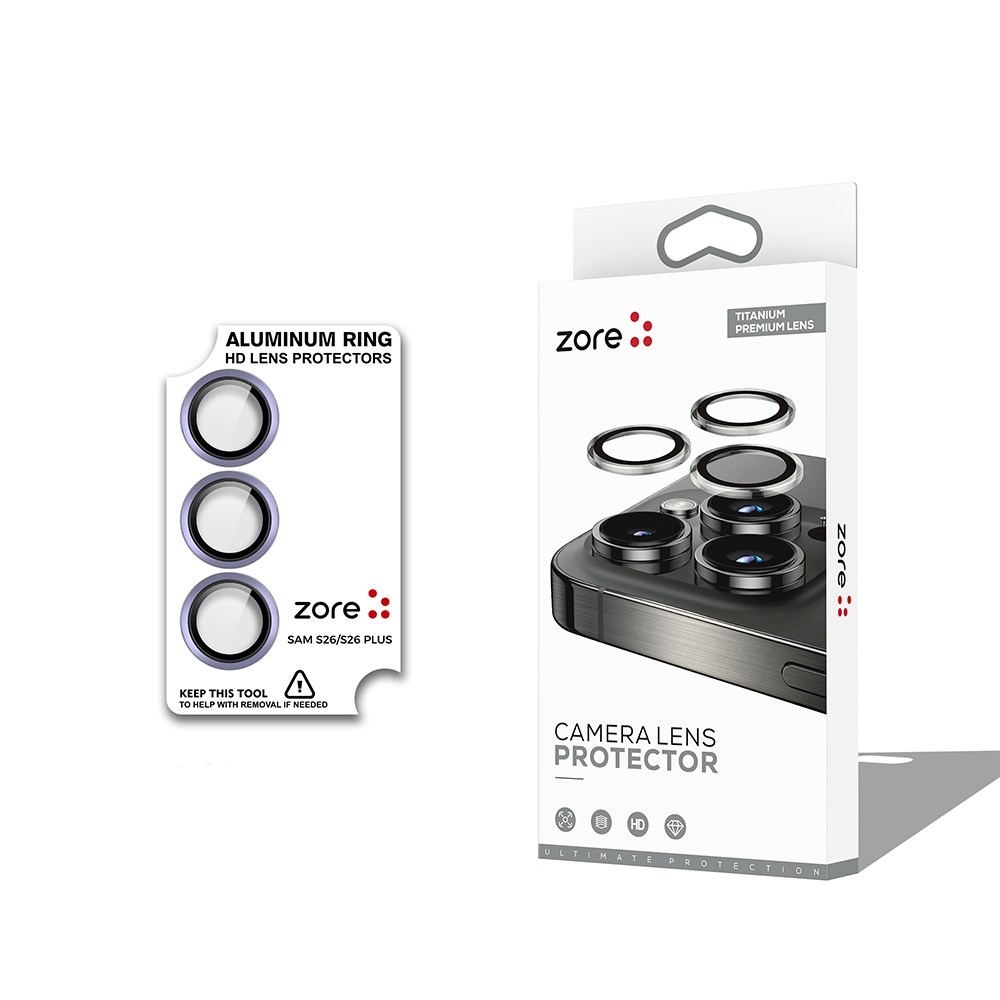 Galaxy S26 Plus Zore CL-12 Premium Safir Parmak İzi Bırakmayan Anti-Reflective Kamera Lens Koruyucu