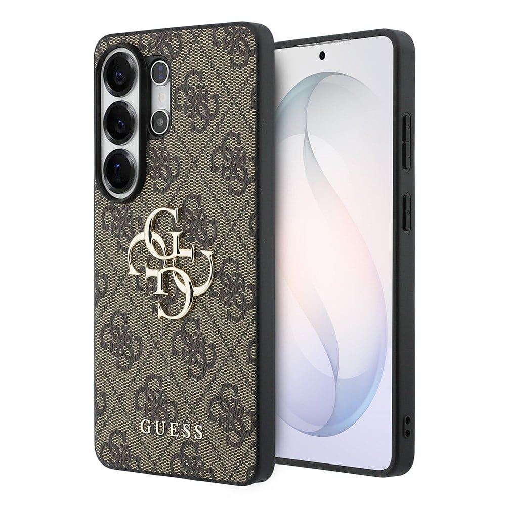 Galaxy S26 Ultra Kılıf Guess Orjinal Lisanslı PU Deri Büyük Metal Logo Dizaynlı Kapak