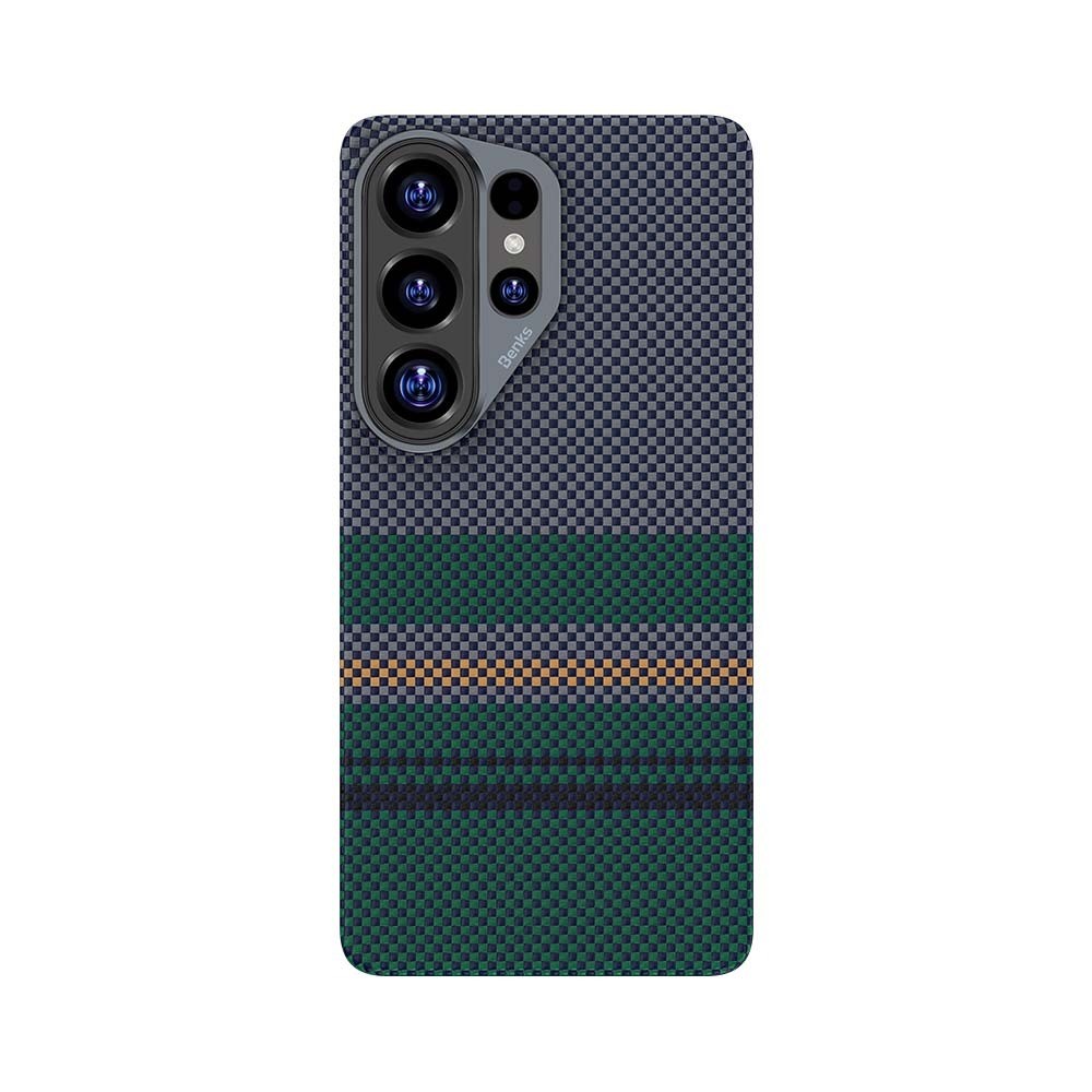 Galaxy S26 Ultra Kılıf M-safe Şarj Özellikli Karbon Fiber Tasarımlı Benks Aurora ArmorPro Kevlar Kapak