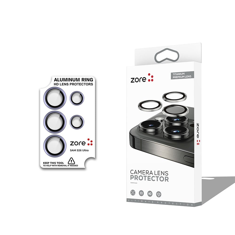 Galaxy S26 Ultra Zore CL-12 Premium Safir Parmak İzi Bırakmayan Anti-Reflective Kamera Lens Koruyucu