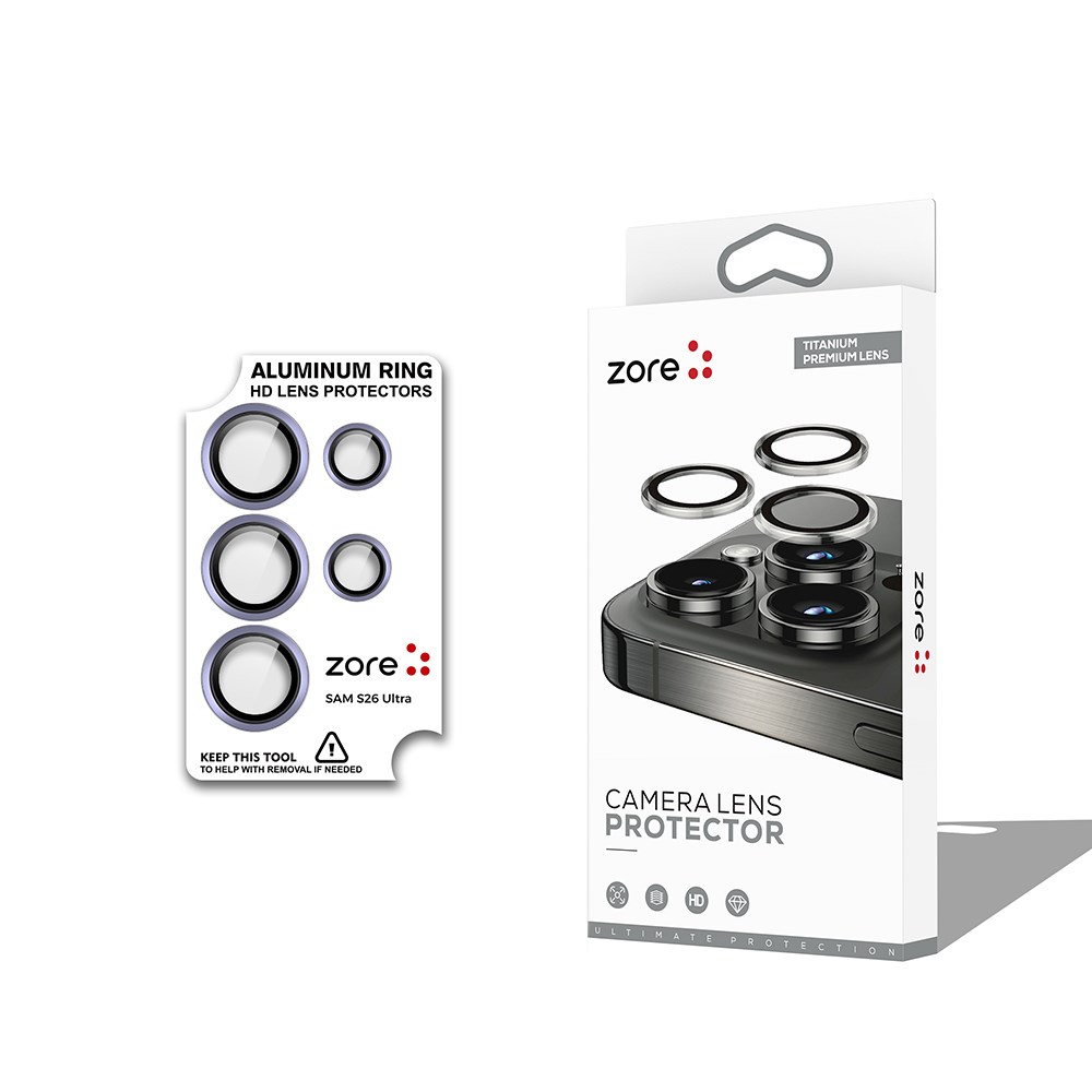Galaxy S26 Ultra Zore CL-12 Premium Safir Parmak İzi Bırakmayan Anti-Reflective Kamera Lens Koruyucu