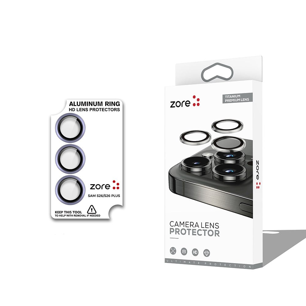 Galaxy S26 Zore CL-12 Premium Safir Parmak İzi Bırakmayan Anti-Reflective Kamera Lens Koruyucu