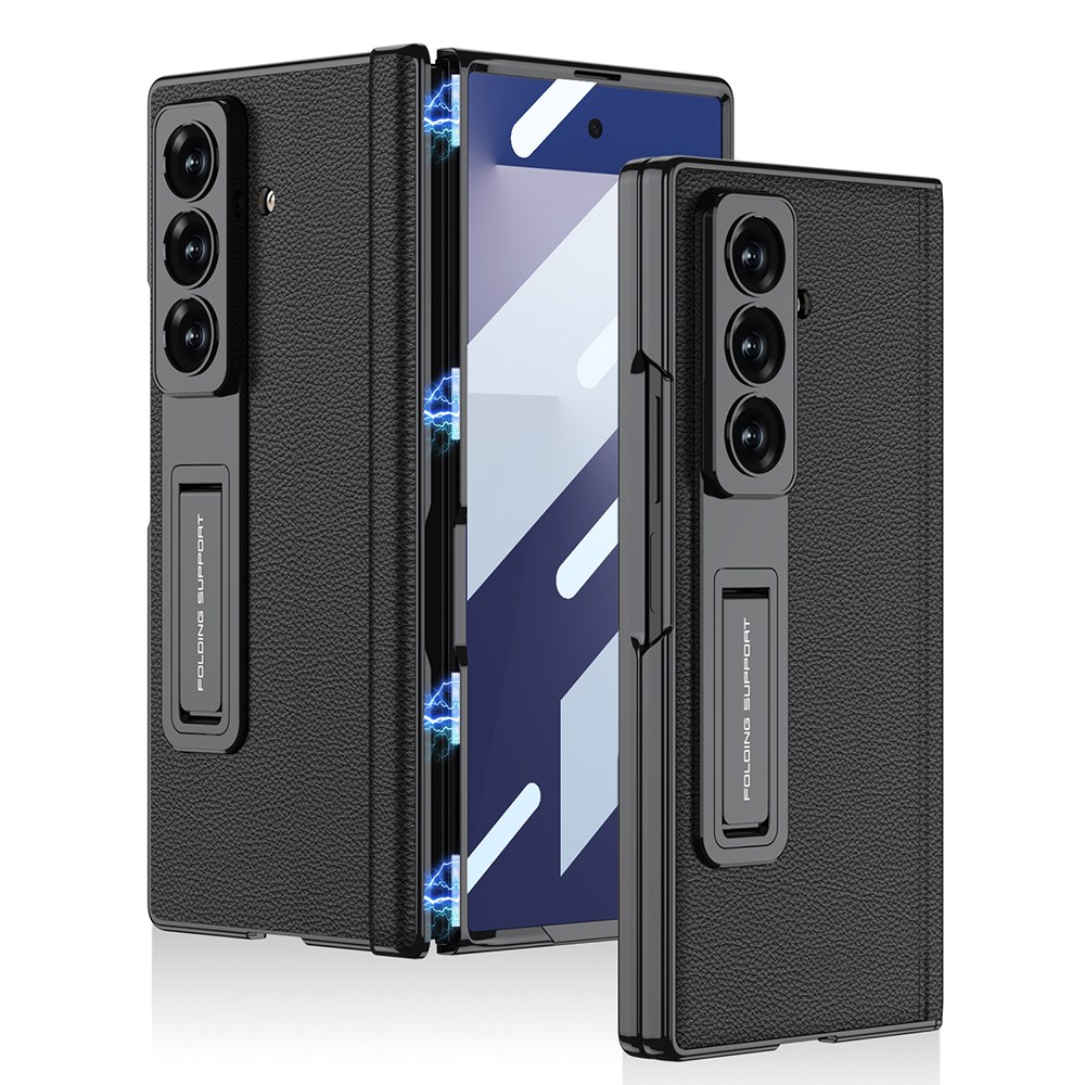 ​Galaxy Z Fold 7 Kılıf Deri Standlı Zore Kıpta Premium Kılıf