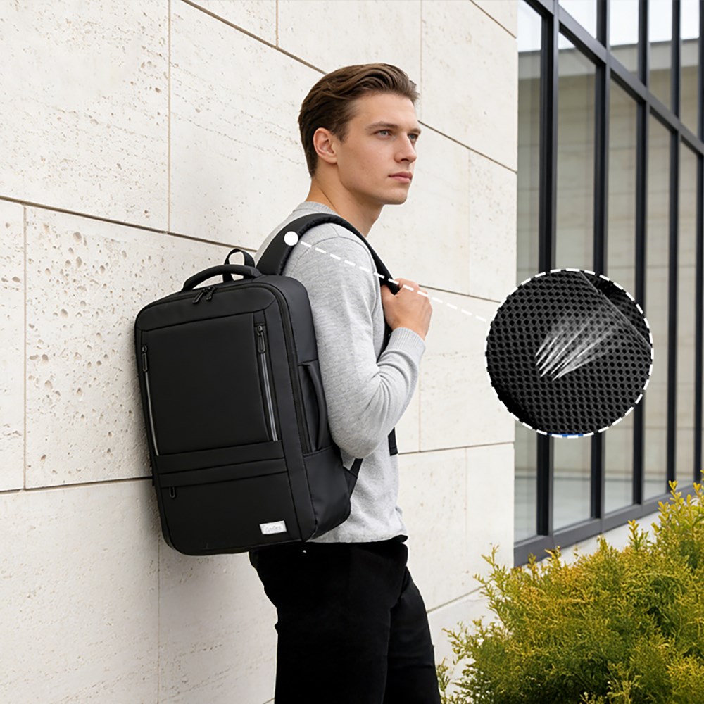 Go Des GD-6003 Nefes Alabilen Kumaş Şok Emici Omuz Askılı Laptop ve Notebook Sırt Çantası