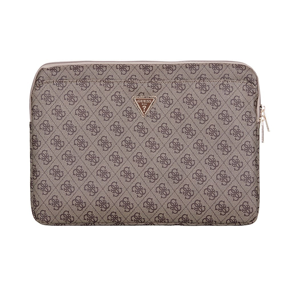 Guess Orjinal Lisanslı 4G Desenli Üçgen Logolu 14 inç Laptop Çantası