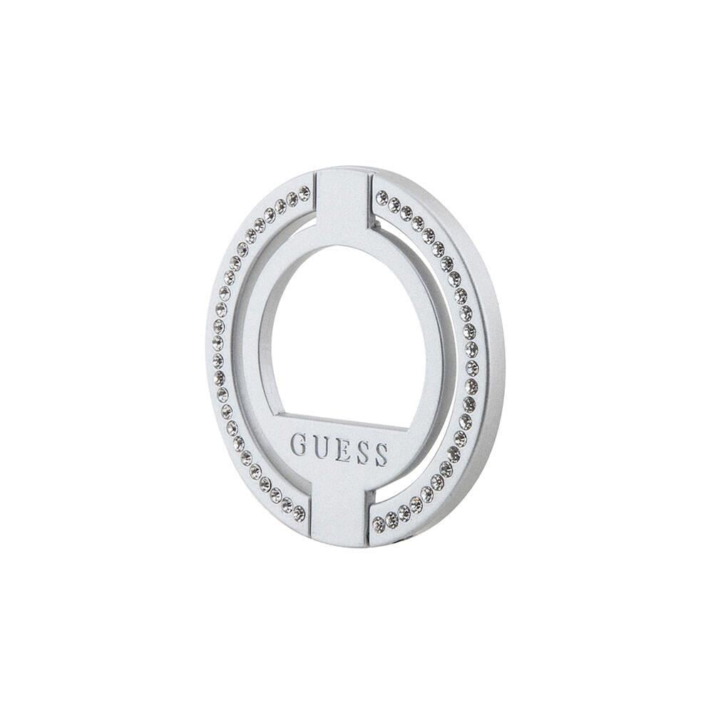 Guess Orjinal Lisanslı M-safe Şarj Özellikli Yazı Logolu Taşlı Yüzüklü Magnetik Stand