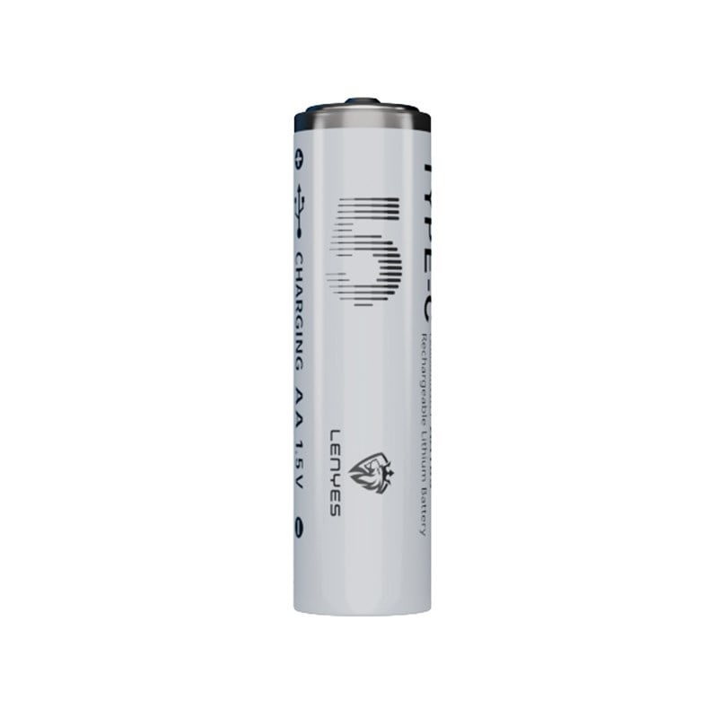 Lenyes AA105 Type-C Şarj Portlu Şarj Edilebilir AA Lityum-ion Pil 2800mWh 1.5V 2 Adet