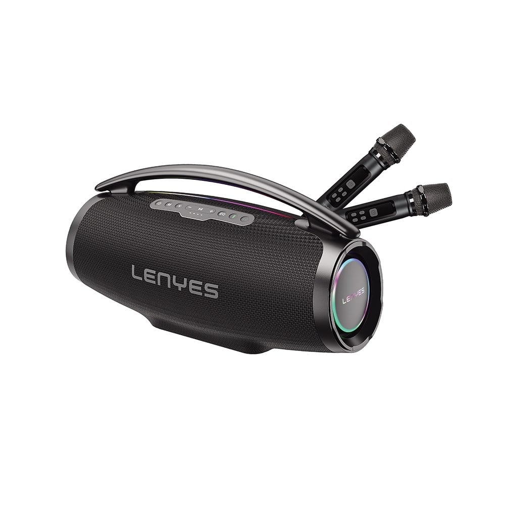 Lenyes Boost X Serisi RGB Işıklı Çift Mikrofonlu Taşınabilir Bluetooth Hoparlör v5.3 600W