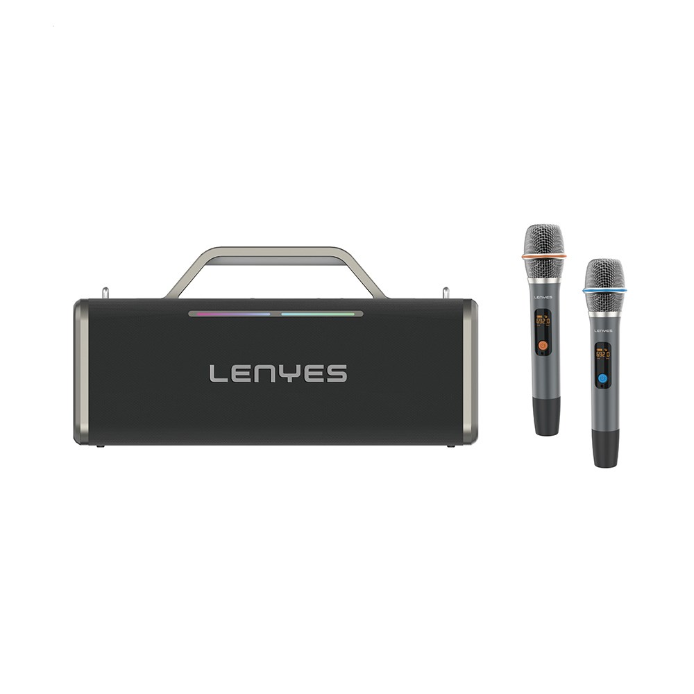 Lenyes S838 RGB Işıklı Taşınabilir Çift Mikrofonlu TWS Bluetooth Speaker Hoparlör v5.0
