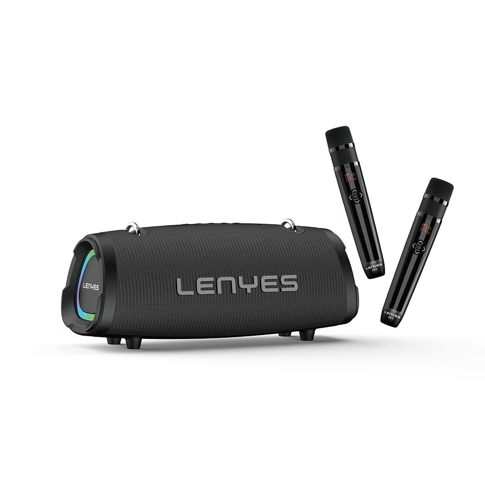 Lenyes S872 RGB Işıklı Taşınabilir Çift Mikrofonlu TWS Bluetooth Speaker Hoparlör v5.3