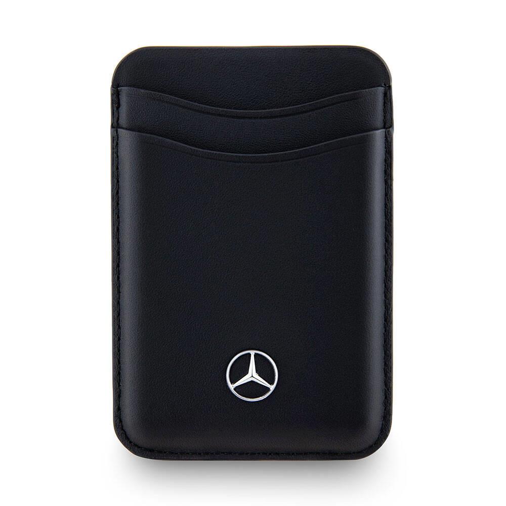 Mercedes Benz Orjinal Lisanslı 2 Hazneli Metal Logolu Deri Magnetik Kartlık
