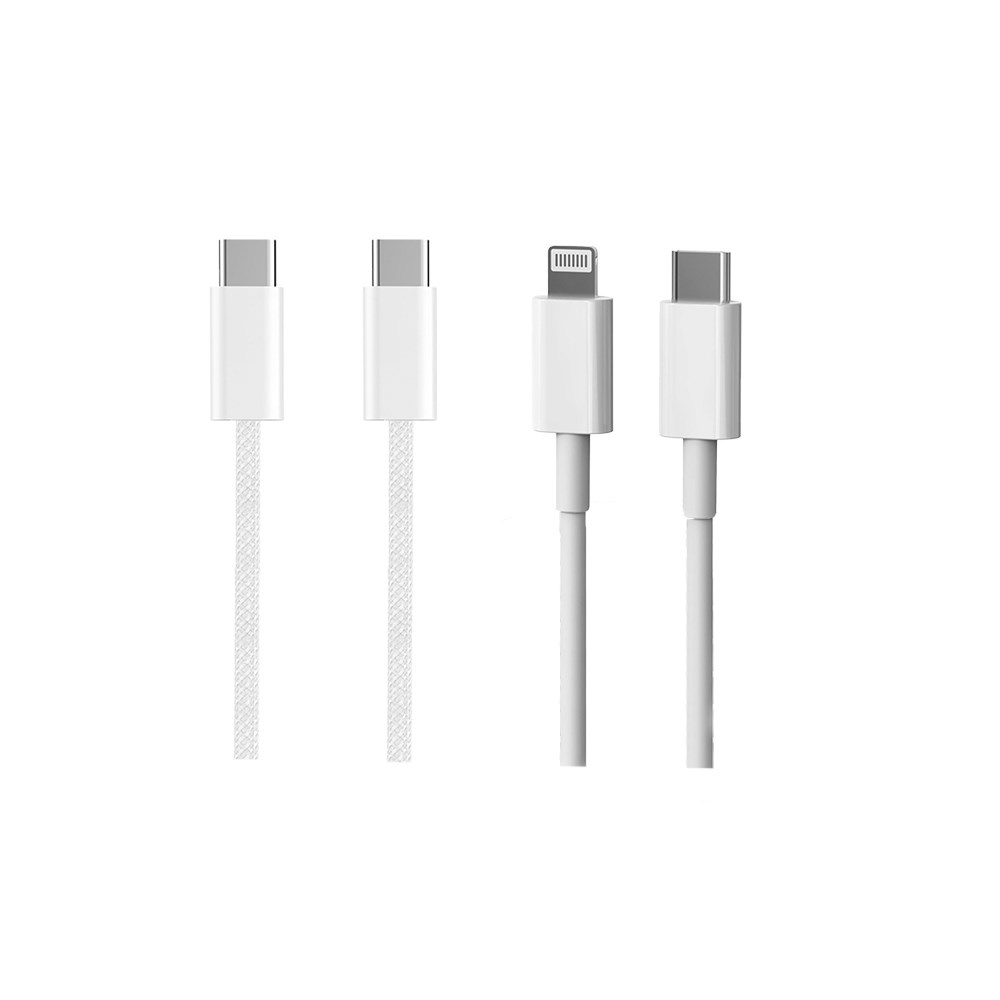 Micflip A01 2’li Type-C to Type-C PD & Type-C to Lightning MFI Sertifikalı Data ve Şarj Kablosu 1.2M