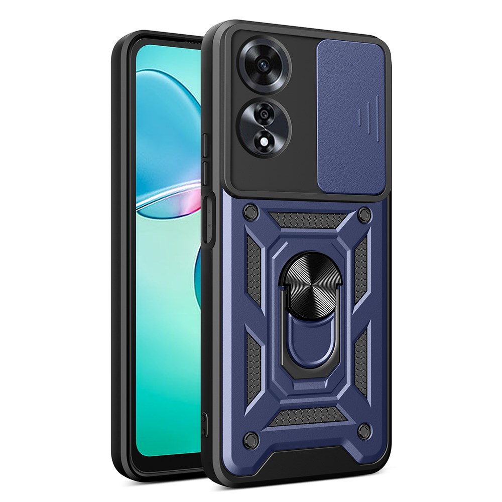 Oppo A60 Kılıf Magnetik Standlı Kamera Korumalı Zore Sürgülü Vega Kapak