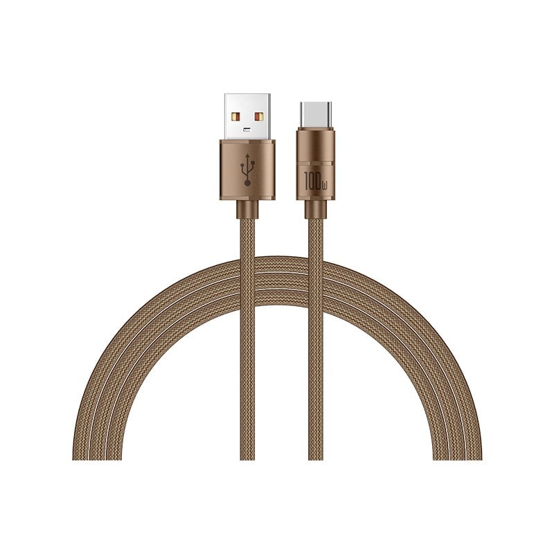 Recci RS08C Warrior Serisi USB-A to Type-C 100W Hızlı Şarj Özellikli Data ve Şarj Kablosu 1.2M