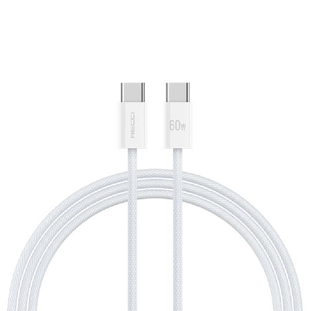 Recci RS15CC Nature Serisi 60W Hızlı Şarj Özellikli Type-C To Type-C PD Kablo 2M