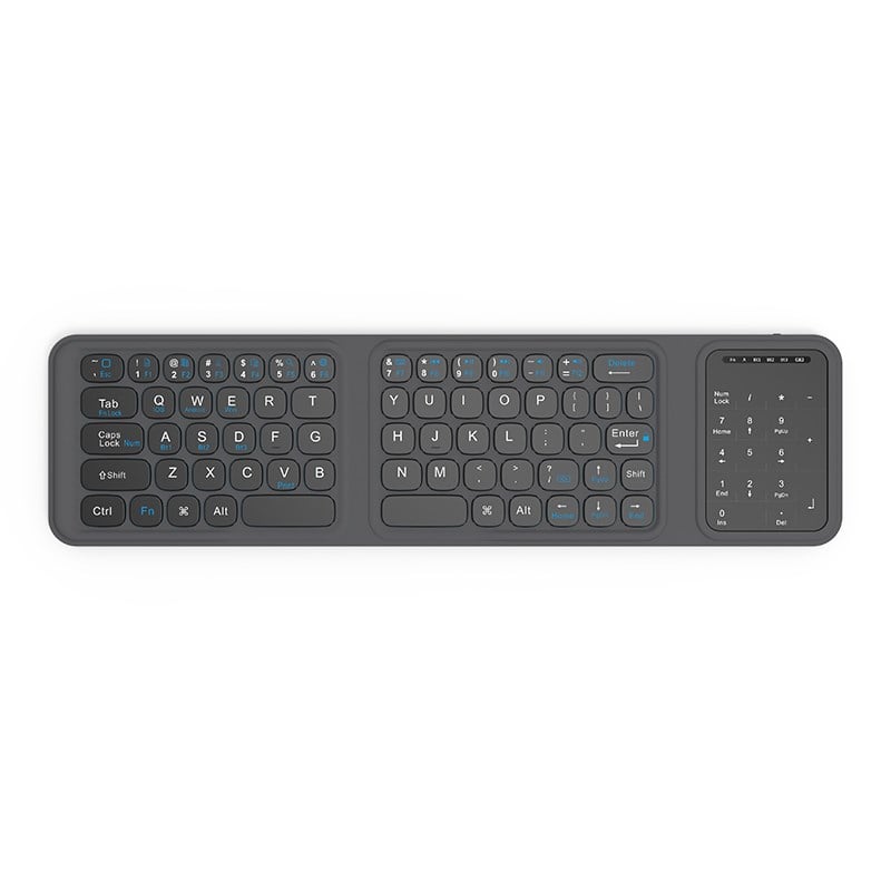 Wiwu FMK-05 iOS Android Windows Uyumlu Katlanabilir Bluetooth Kablosuz Klavye + Masaüstü Telefon Standı