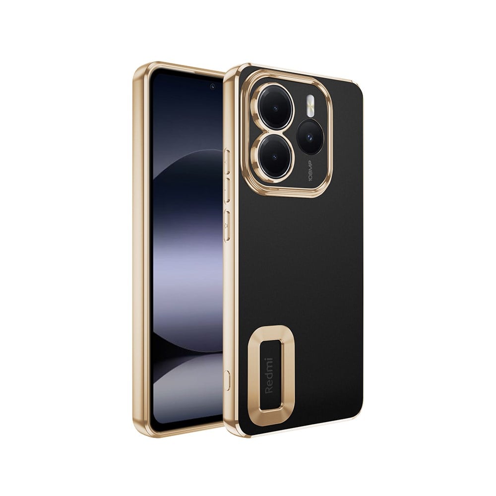 Xiaomi Redmi Note 14 5G Kılıf Kamera Korumalı Logo Gösteren Zore Omega Kapak