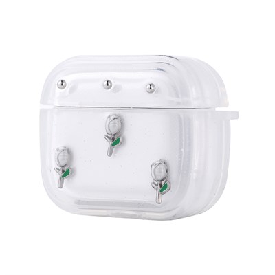 Apple Airpods 4 Zore Airbag 44 Airbag Tasarımlı Simli Şeffaf Kutup Kılıf