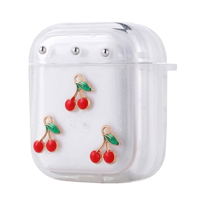 Apple Airpods Zore Airbag 44 Airbag Tasarımlı Simli Şeffaf Kutup Kılıf