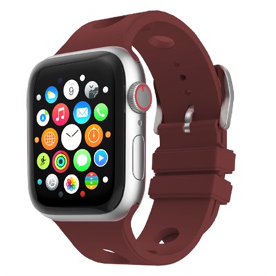 Apple Watch 10 42mm Delikli Tasarım Zore KRD-147 Silikon Kordon