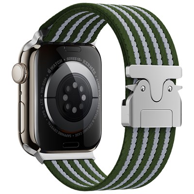 Apple Watch 10 46mm Zore KRD-133 Naylon Kumaş Hasır Örgülü Kordon