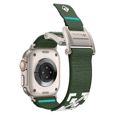 Apple Watch 10 46mm Zore KRD-154 Naylon Kumaş Hasır Örgülü Kordon