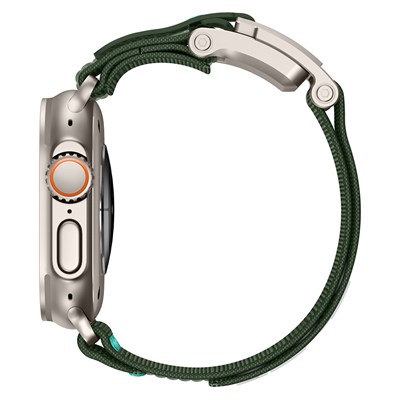 Apple Watch 10 46mm Zore KRD-154 Naylon Kumaş Hasır Örgülü Kordon