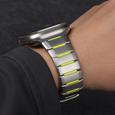 Apple Watch 10 46mm Zore KRD-155 Metal Silikon Kordon