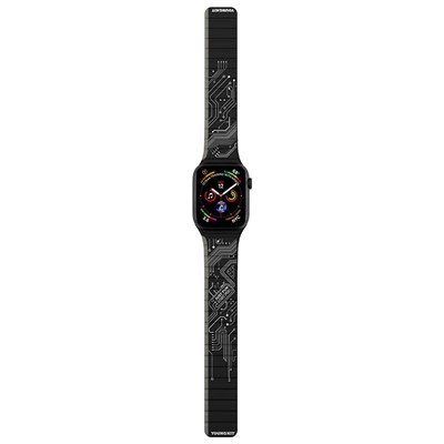 Apple Watch 38mm Kordon Youngkit Technology Magnetik Tak Çıkar Silikon Strap Kayış