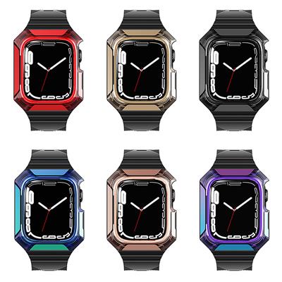 Apple Watch 38mm Zore KRD-88 Sert PC Kasa Koruyuculu Silikon Kordon