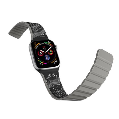 Apple Watch 40mm Kordon Youngkit Technology Magnetik Tak Çıkar Silikon Strap Kayış