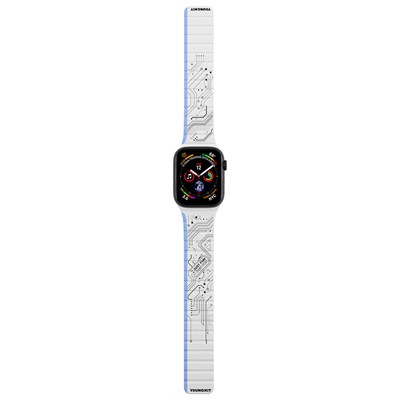 Apple Watch 40mm Kordon Youngkit Technology Magnetik Tak Çıkar Silikon Strap Kayış