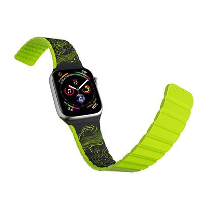 Apple Watch 40mm Kordon Youngkit Technology Magnetik Tak Çıkar Silikon Strap Kayış