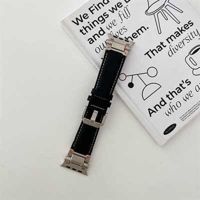 Apple Watch 42mm Zore KRD-114 Metal Başlıklı Silikon Kordon