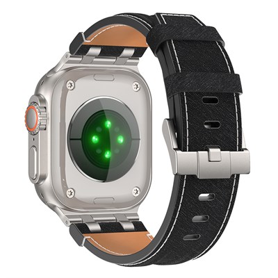 Apple Watch 42mm Zore KRD-153 Kot Kumaş Tasarımlı Kordon