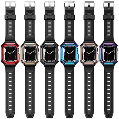 Apple Watch 42mm Zore KRD-88 Sert PC Kasa Koruyuculu Silikon Kordon