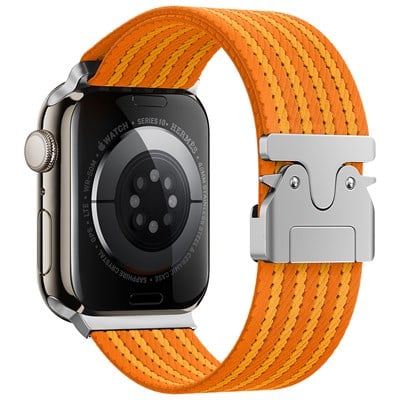 Apple Watch 44mm Zore KRD-133 Naylon Kumaş Hasır Örgülü Kordon