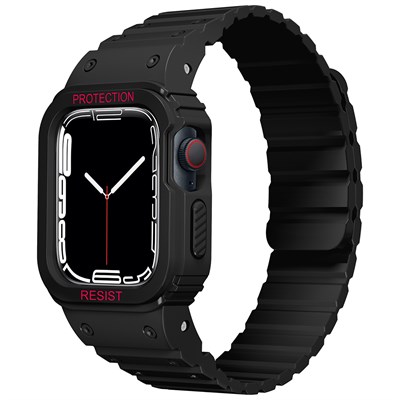 Apple Watch 44mm KRD-142 Airbag Tasarımlı Kasa Koruyuculu Silikon Kordon