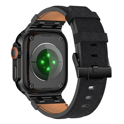 Apple Watch 44mm Zore KRD-153 Kot Kumaş Tasarımlı Kordon
