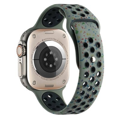 Apple Watch 7 41mm Kordon Yeni Seri 2023 KRD-02 Silikon Strap Kayış