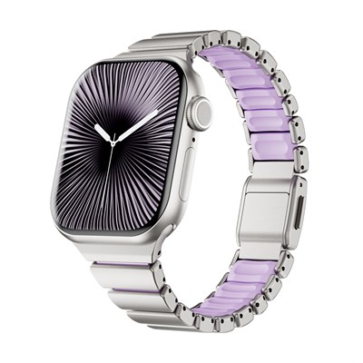 Apple Watch 7 41mm Zore KRD-149 Metal Silikon Kordon