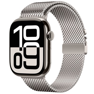 Apple Watch 7 45mm Watch 44mm Zore KRD-121 Metal Hasır Kordon