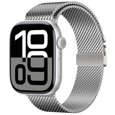 Apple Watch 7 45mm Watch 44mm Zore KRD-121 Metal Hasır Kordon