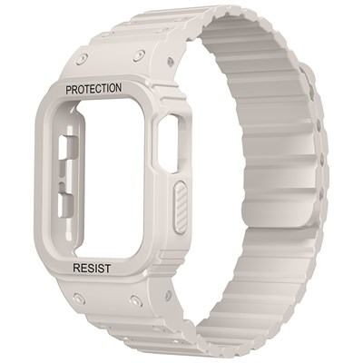 Apple Watch 7 45mm KRD-142 Airbag Tasarımlı Kasa Koruyuculu Silikon Kordon