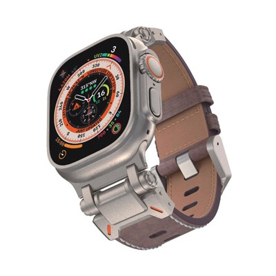 Apple Watch Ultra 49mm Zore KRD-114 Metal Başlıklı Silikon Kordon