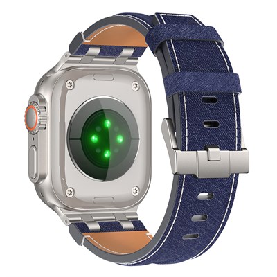 Apple Watch Ultra 49mm Zore KRD-153 Kot Kumaş Tasarımlı Kordon